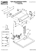 TOP AND CONSOLE PARTS Diagram and Parts List for EED4300TQ0  Estate Dryer