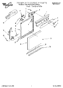 FRAME AND CONSOLE Diagram and Parts List for DU810CWDQ4  Whirlpool Dishwasher