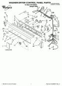 WASHER/DRYER CONTROL PANEL PARTS Diagram and Parts List for WET3300SQ2  Whirlpool Washer Dryer Combo