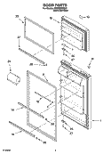 DOOR PARTS Diagram and Parts List for IR8GSMXRS00  Whirlpool Refrigerator