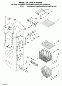 FREEZER LINER PARTS Diagram and Parts List for GS5DHAXVB01  Whirlpool Refrigerator