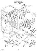 LINER PARTS Diagram and Parts List for YRT18VKXJW00  Roper Refrigerator