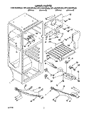 LINER, LIT/OPTIONAL Diagram and Parts List for RT14GDYBW00  Roper Refrigerator