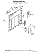 INNER DOOR PARTS Diagram and Parts List for MDB3601AWW0  Whirlpool Dishwasher