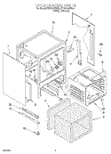 OVEN CHASSIS Diagram and Parts List for KERC607EWH0  KitchenAid Range