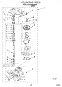 GEARCASE Diagram and Parts List for 3LSP8255BW0  Whirlpool Washer