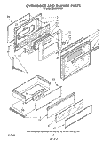 OVEN DOOR AND DRAWER Diagram and Parts List for SE960PEPW3  Whirlpool Range