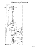 BRAKE AND DRIVE TUBE Diagram and Parts List for 4LA9300XTG1  Whirlpool Washer