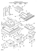 SHELF Diagram and Parts List for KTRS19MJWH00  KitchenAid Refrigerator