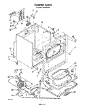 SECTION Diagram and Parts List for LE7685XPW1  Whirlpool Dryer
