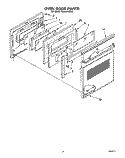 OVEN DOOR Diagram and Parts List for RS696PXXB0  Whirlpool Range