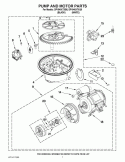 PUMP AND MOTOR PARTS Diagram and Parts List for DP1040XTXB5  Whirlpool Dishwasher