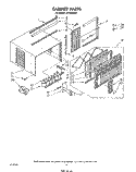 CABINET Diagram and Parts List for AC1052XS1  Whirlpool Air Conditioner