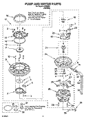 PUMP AND MOTOR PARTS Diagram and Parts List for IJU58663  Inglis Dishwasher