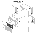 CABINET PARTS Diagram and Parts List for ACQ058PL1  Whirlpool Air Conditioner