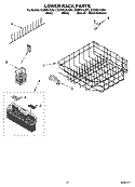 LOWER RACK PARTS Diagram and Parts List for KUDP01ILBL1  KitchenAid Dishwasher