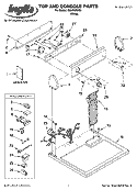 TOP AND CONSOLE PARTS Diagram and Parts List for IGD4300SQ0  Inglis Dryer
