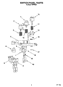 SWITCH PANEL PARTS Diagram and Parts List for KPFP850  KitchenAid Food Processor