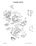 CHASSIS PARTS Diagram and Parts List for WFG710H0AS0  Whirlpool Range