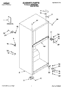 CABINET PARTS Diagram and Parts List for IR8GSMXRS00  Whirlpool Refrigerator