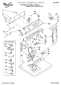 TOP AND CONSOLE, LIT/OPTIONAL Diagram and Parts List for LGT7848DZ1  Whirlpool Dryer