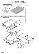 SHELF PARTS, OPTIONAL PARTS Diagram and Parts List for ET8GTMXKT02  Whirlpool Refrigerator