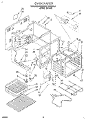 OVEN Diagram and Parts List for FEP330BW1  Roper Range