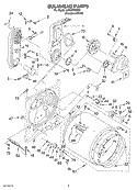 BULKHEAD Diagram and Parts List for LGQ7030KQ1  Whirlpool Dryer