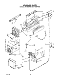 ICEMAKER, LIT/OPTIONAL Diagram and Parts List for RT14DMXYW00  Roper Refrigerator