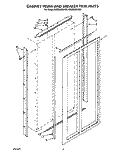 CABINET TRIMS AND BREAKER TRIM Diagram and Parts List for KSSS36MAX00  KitchenAid Refrigerator