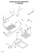 LOWER UNIT AND TUBE Diagram and Parts List for KBRP36FKS00  KitchenAid Refrigerator