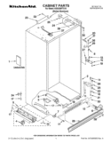 CABINET PARTS Diagram and Parts List for KSSO36FTX15  KitchenAid Refrigerator