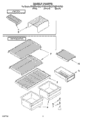 SHELF, OPTIONAL Diagram and Parts List for ET8BPKXKZ00  Whirlpool Refrigerator