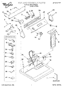 TOP AND CONSOLE, LIT/OPTIONAL Diagram and Parts List for 7MLGC9545JQ1  Whirlpool Dryer