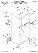 CABINET PARTS Diagram and Parts List for ER8AHKXRL00  Whirlpool Refrigerator