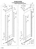 DOOR Diagram and Parts List for PVWS600LY0  Whirlpool Cabinet