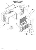 CABINET PARTS Diagram and Parts List for MACM052XK1  Whirlpool Air Conditioner