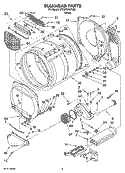 BULKHEAD PARTS, OPTIONAL PARTS (NOT INCLUDED) Diagram and Parts List for 8TCEP2760KQ0  Whirlpool Dryer