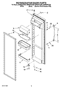 REFRIGERATOR DOOR PARTS Diagram and Parts List for GD5RHAXTS00  Whirlpool Refrigerator