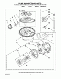 PUMP AND MOTOR PARTS Diagram and Parts List for DU1014XTXB2  Whirlpool Dishwasher