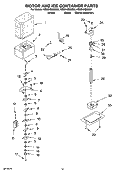 MOTOR AND ICE CONTAINER PARTS Diagram and Parts List for KSSS48QMX02  KitchenAid Refrigerator