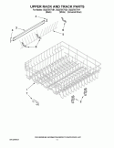 UPPER RACK AND TRACK PARTS Diagram and Parts List for GU2275XTVB1  Whirlpool Dishwasher