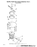HEATER, PUMP AND LOWER SPRAY ARM Diagram and Parts List for DU8700XT3  Whirlpool Dishwasher