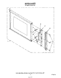 DOOR Diagram and Parts List for KHMS105S0  KitchenAid Microwave