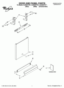 DOOR AND PANEL PARTS Diagram and Parts List for GU3600XTVQ1  Whirlpool Dishwasher