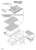 SHELF, OPTIONAL Diagram and Parts List for 3VET18GKGW02  Whirlpool Refrigerator