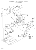 AIR FLOW AND CONTROL Diagram and Parts List for ACD122XG0  Whirlpool Air Conditioner