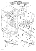 LINER Diagram and Parts List for ET4WSMYKT00  Whirlpool Refrigerator