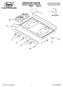 COOKTOP PARTS Diagram and Parts List for FGP305KN1  Roper Range