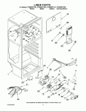 LINER PARTS Diagram and Parts List for ET0MSRXTB01  Whirlpool Refrigerator